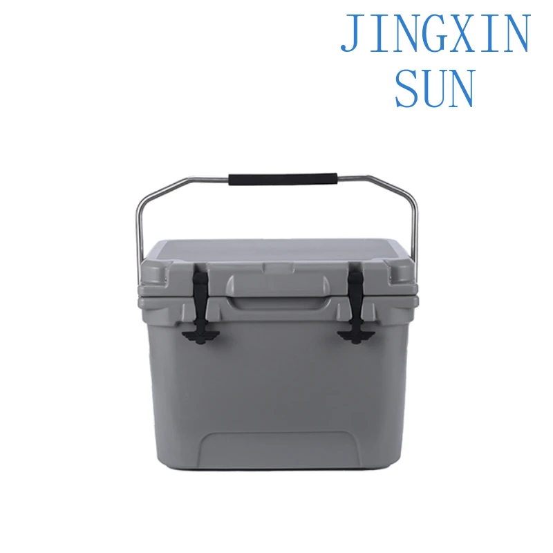 Small size portable high quality wholesale plastic hard rotomolded ice box with handle for camping