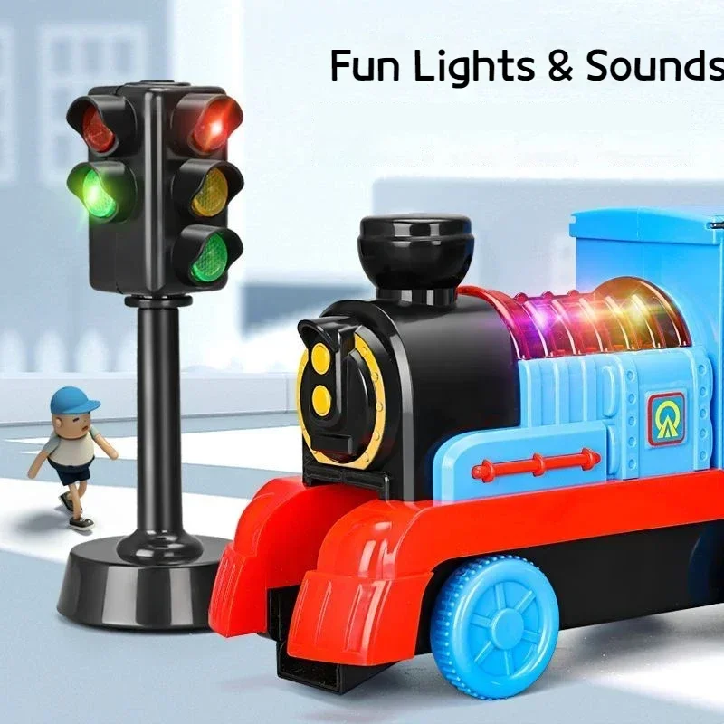 Thomas and Friends Sound and Light Orbital Track Railway Racing Track Thomas Storage Box Toy with Alloy Cars Set Kids Toys Gift