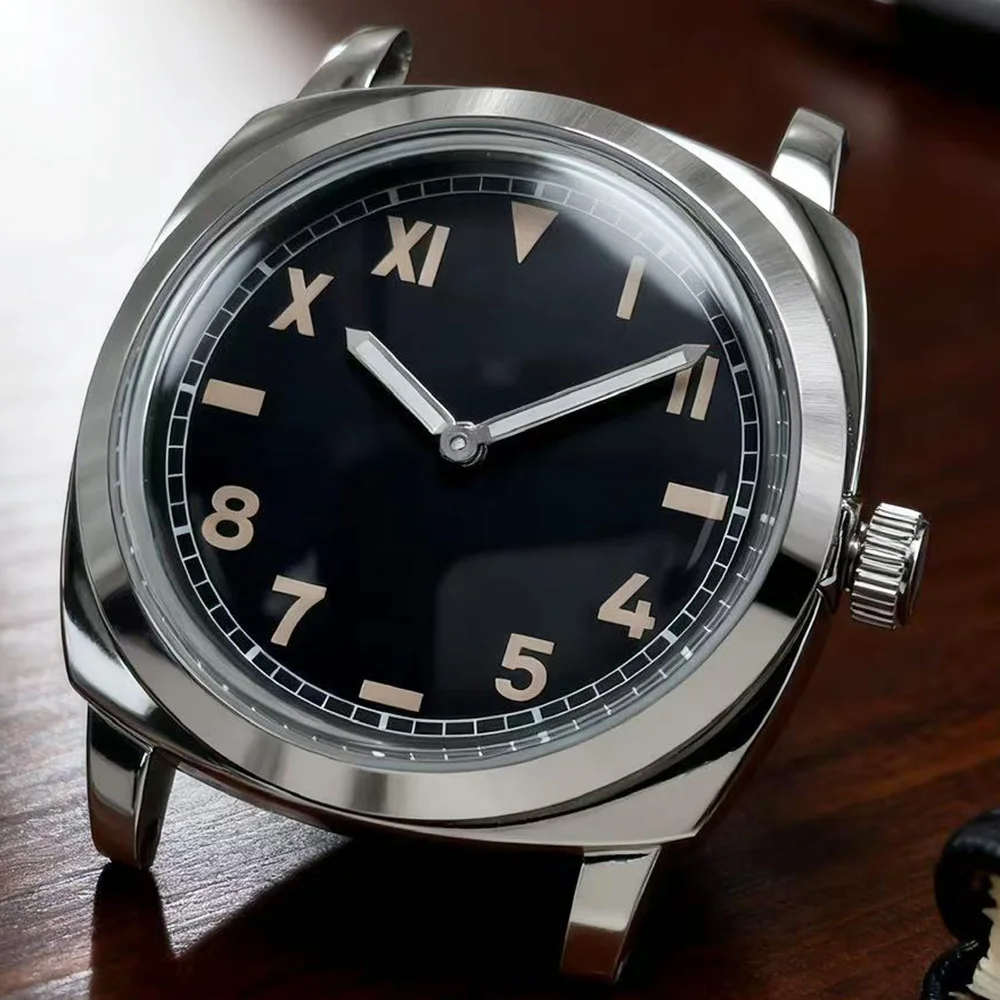 47mm Luxury Men's Manual Winding Wristwatch ST3600 Movement Waterproof Watch Movement Mechanical Watch Retro Men's Wristwatch