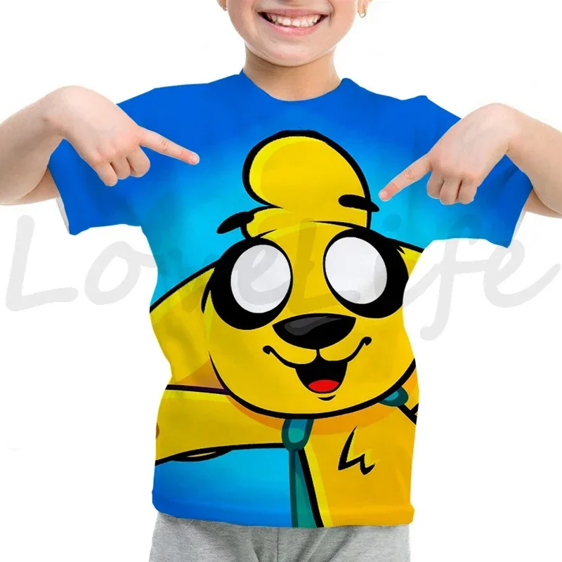 Kids Mikecrack T Shirt Boys Girls Cartoon Compadretes T-shirt Teens Summer Short Sleeve Anime Tee Tops Children Clothes shirt