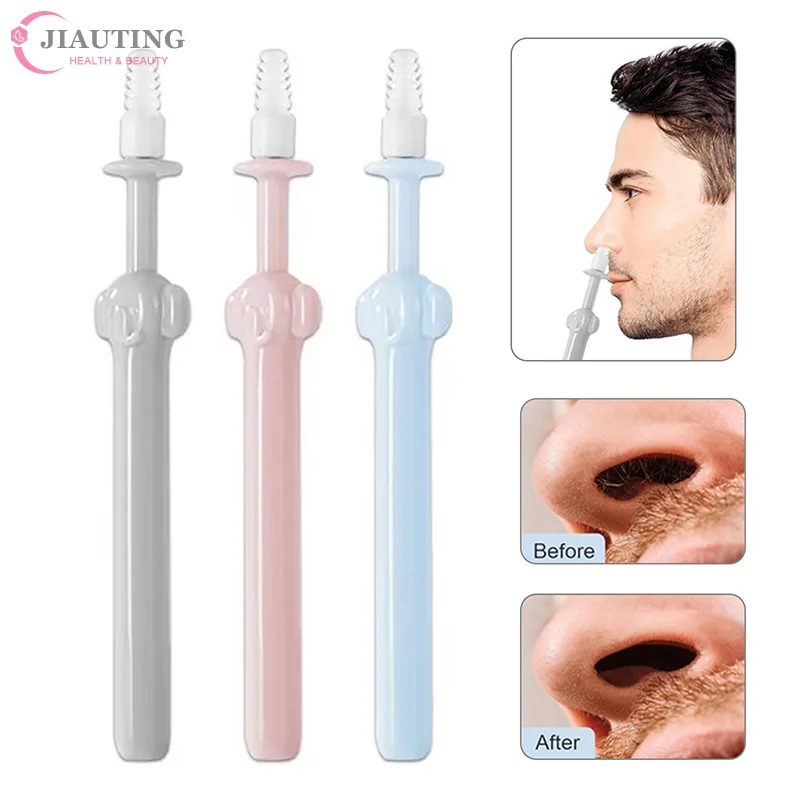 3Pcs Silicone Nasal Cleaning Stick Sterile Multifunctional Nose Cleaning Stick Spiral Head Nasal Wash Brush For Children Adults