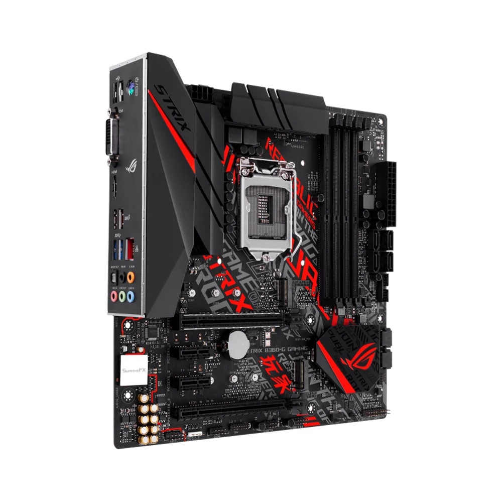 Imagem -02 - Asus-rog Strix B360-g Placa-mãe Gaming Lga 1151 Suporta Intel Core i3 8100 9100 9100f i5 8400 8500 9400 9400f 9600kf i7 8700k