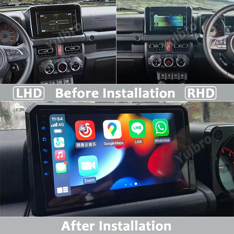 For Suzuki Jimny 2018-2020 Android Auto Car Radio Carplay Multimedia Gps Navigation Headunit Stereo Player Recorder Touch Screen