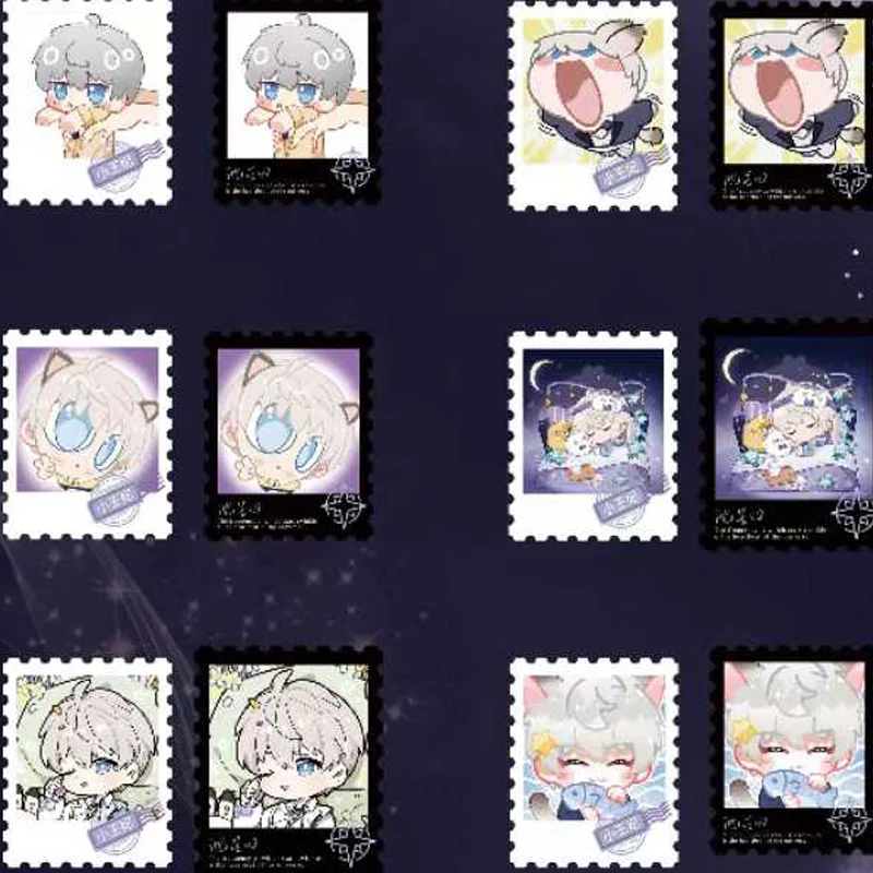 Love And Deepspace TCG Gacha Pull Tab Stamps Gold Foil 3D Openable Character Series