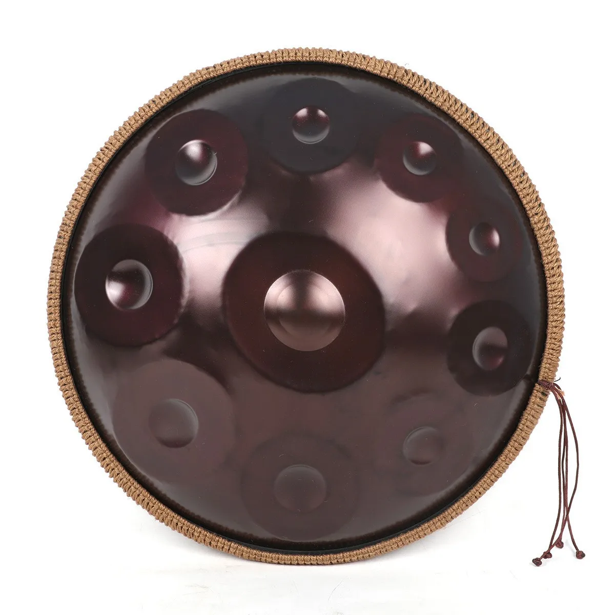 Mini Handpan de 18 pulgadas, tambor de percusión de Kurd menor de 9 tonos D de acero inoxidable para colgar Mini instrumento Handpan