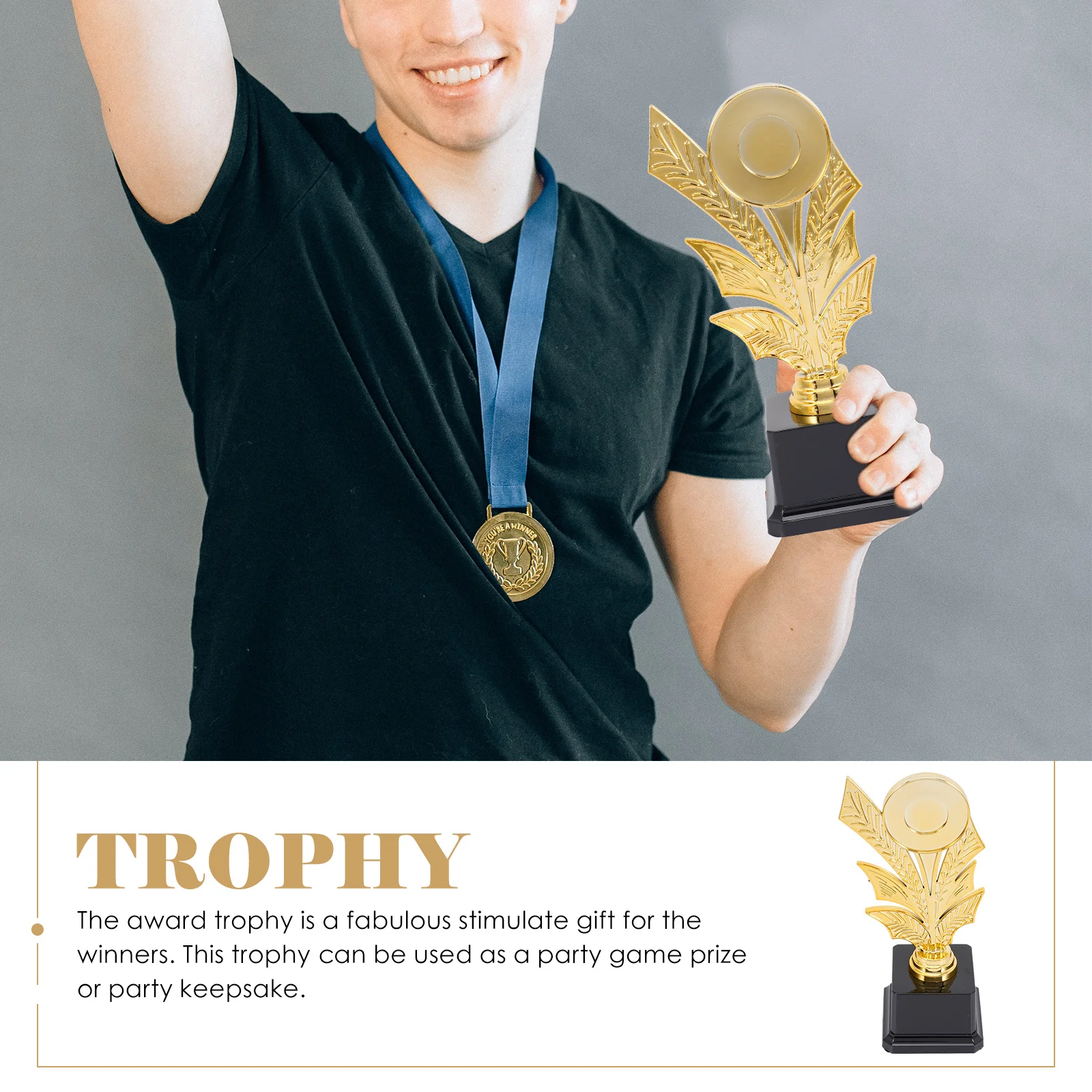 Золотая награда, трофейный кубок, прочный пластиковый приз для спортивных соревнований, побеждающие награды, трофеи для