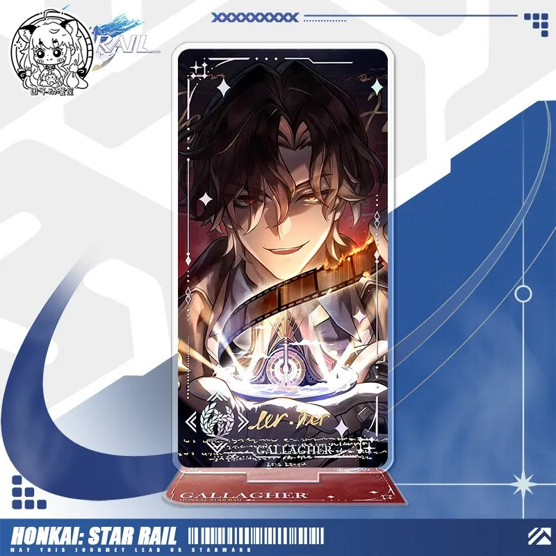 أنيمي هونكاي: ستار السكك الحديدية روبن اليراع Aglaea تأثيري الكرتون سطح المكتب زخرفة الاكريليك 16 سنتيمتر ضوء مخروط الدائمة لوحات هدية عيد الميلاد