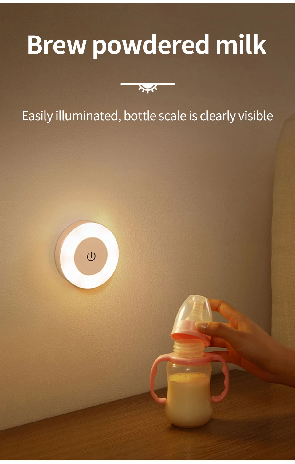 Touch Dimming LED Night Light USB Rechargeable Night Lamp Dedroom Kitchen Cabinet Wardrobe Lamp Staircase Wireless Closet Light