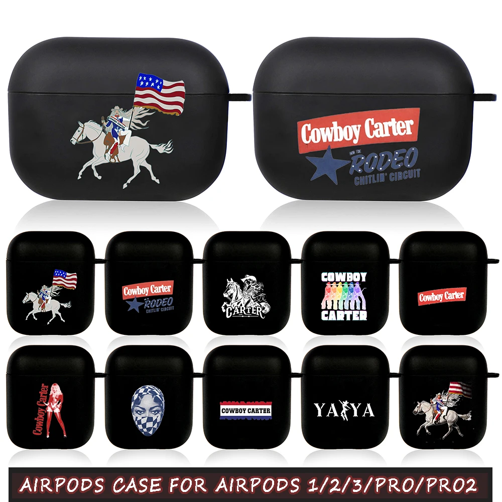 COWBOY CARTER Airpod Cases Air Pro 3 for Airpods Pro 2 3rd Pods Gen Cowgirl Airpord Cover Retro Music Simple Line Art Case