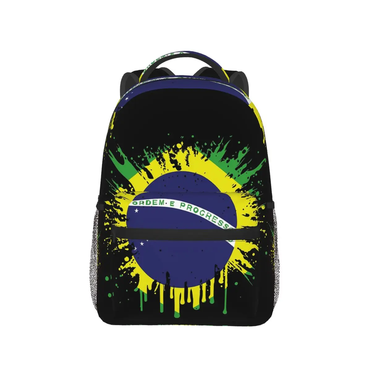 

Рюкзак с акварельным флагом Бразилии, Лидер продаж, рюкзак большой емкости, школьная сумка, сумки на плечо для мужчин и женщин