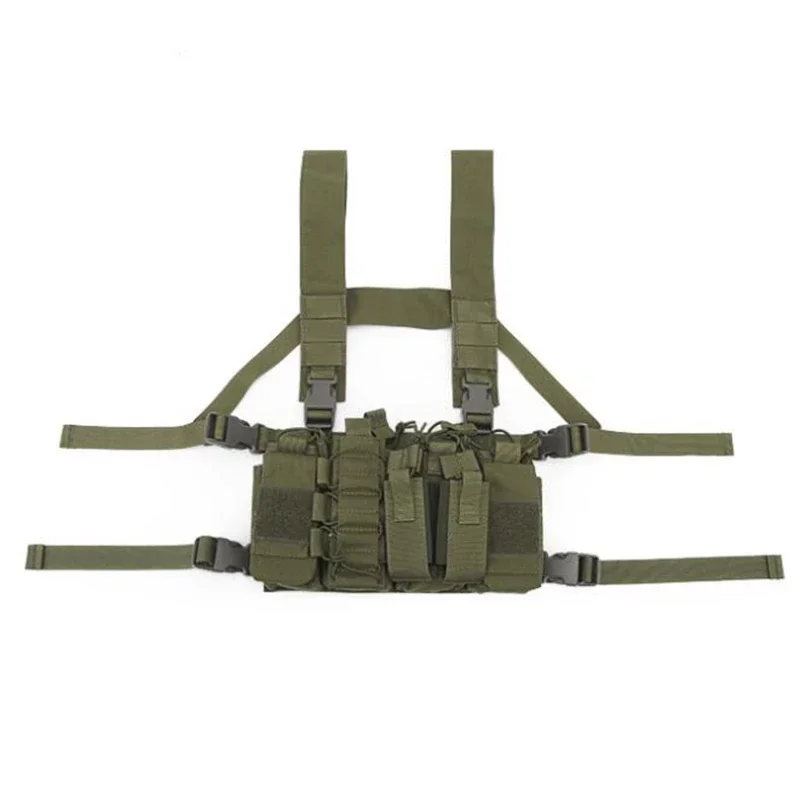 Tactical FG atacs Camo Chest Rig Vest Molle System Magazine Pouch Drop Dump Pouch Waist Bag Airsoft Hunting Apparel Accessories