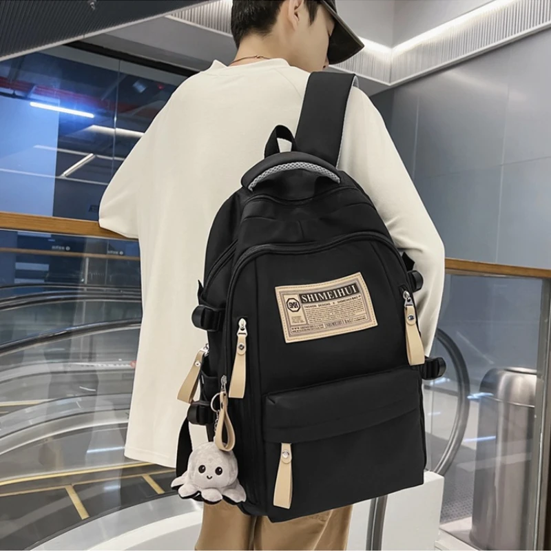 2024 New Large Capacity Backpack Male and Female Students Computer Backpacks the Same Leisure Bag Travel Women\'s Nylon Bag