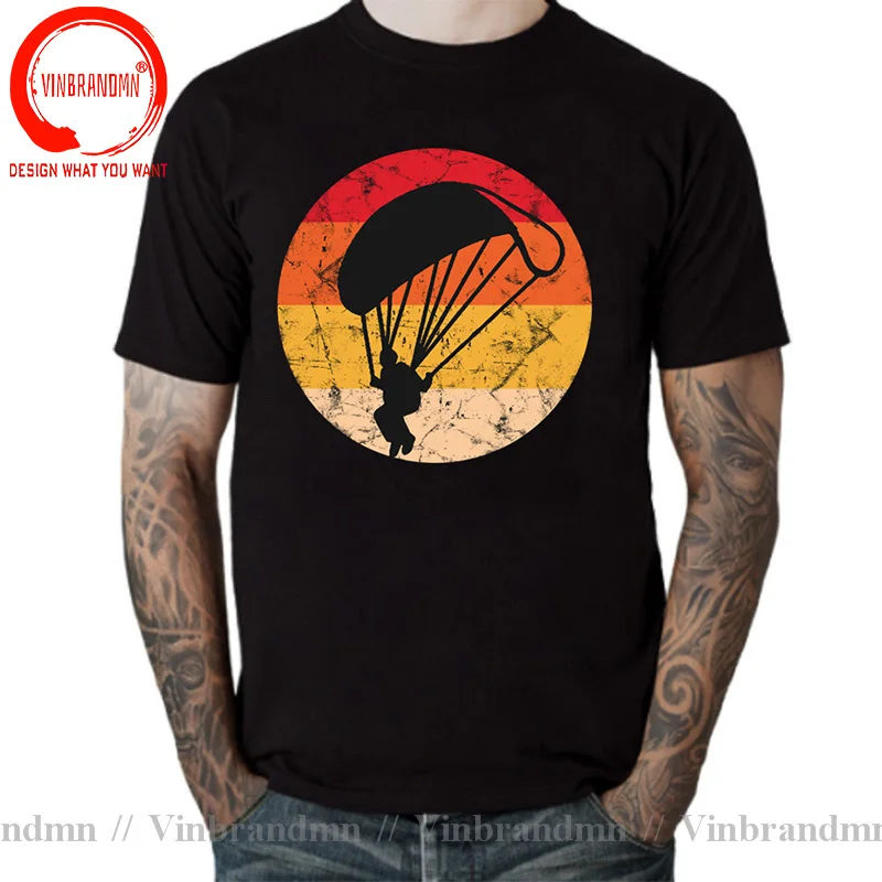 Mens T Shirt Paraglider Sky Diver Skydiving Gift Because the Door was Open T-Shirt Paragliding T-Shirt Parachute Skydive T Shirt