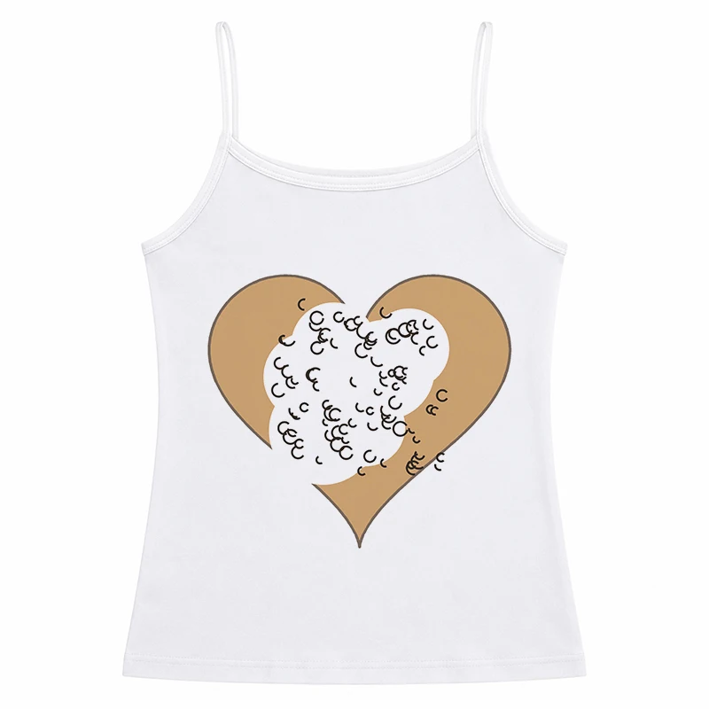 Summe Women's Crop Tops Printed Sling Strap Graphics Vintage Y2k Tank Tops Fashion Vintage Sexy Slim Sleeveless Vest Streetwear