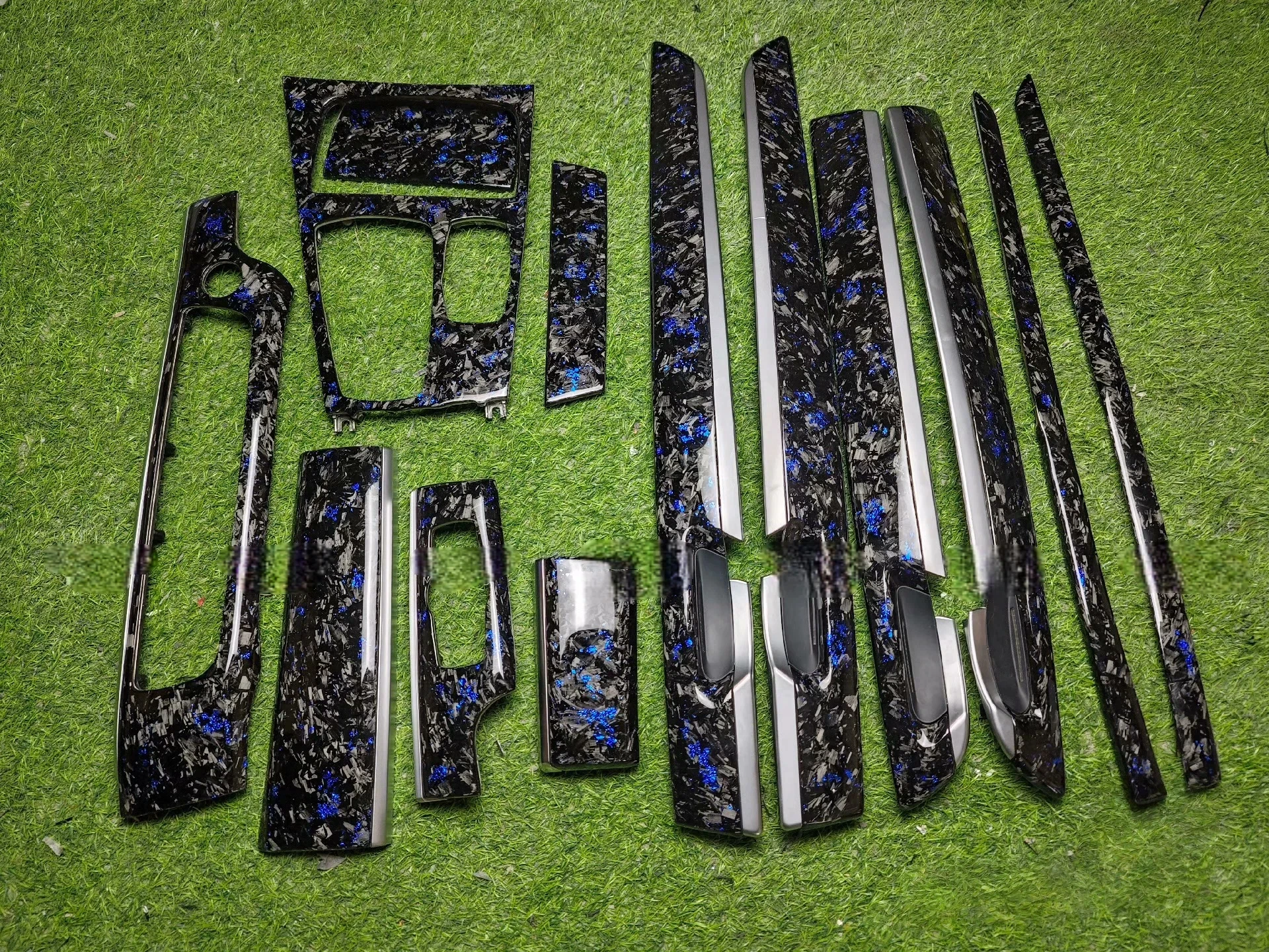 For BMW 7 seires F02 F01 Real Forged Carbon Fiber Car Interior Dashboard Panel Center Console Gear Shift Trim Replacement Custom