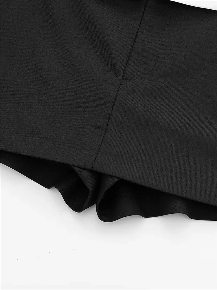 Faionable Pantaloni casual con risvolto allentato per donna Pantaloni ort sottili regolari stagione primaverile Altro materiale 00%