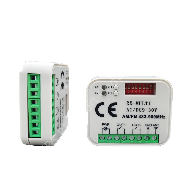 Universal RX MULTI Remote Switches For Home Receiver For Garage Door Control 300 868MHz/433MHz, AC/DC 9 30V