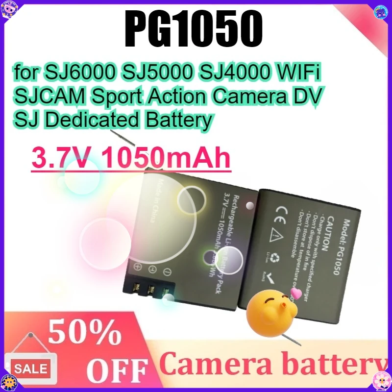 

3.7V 1050mAh PG1050 Rechargable Li-ion Battery for SJ6000 SJ5000 SJ4000 WIFi SJCAM Sport Action Camera DV SJ Dedicated Battery