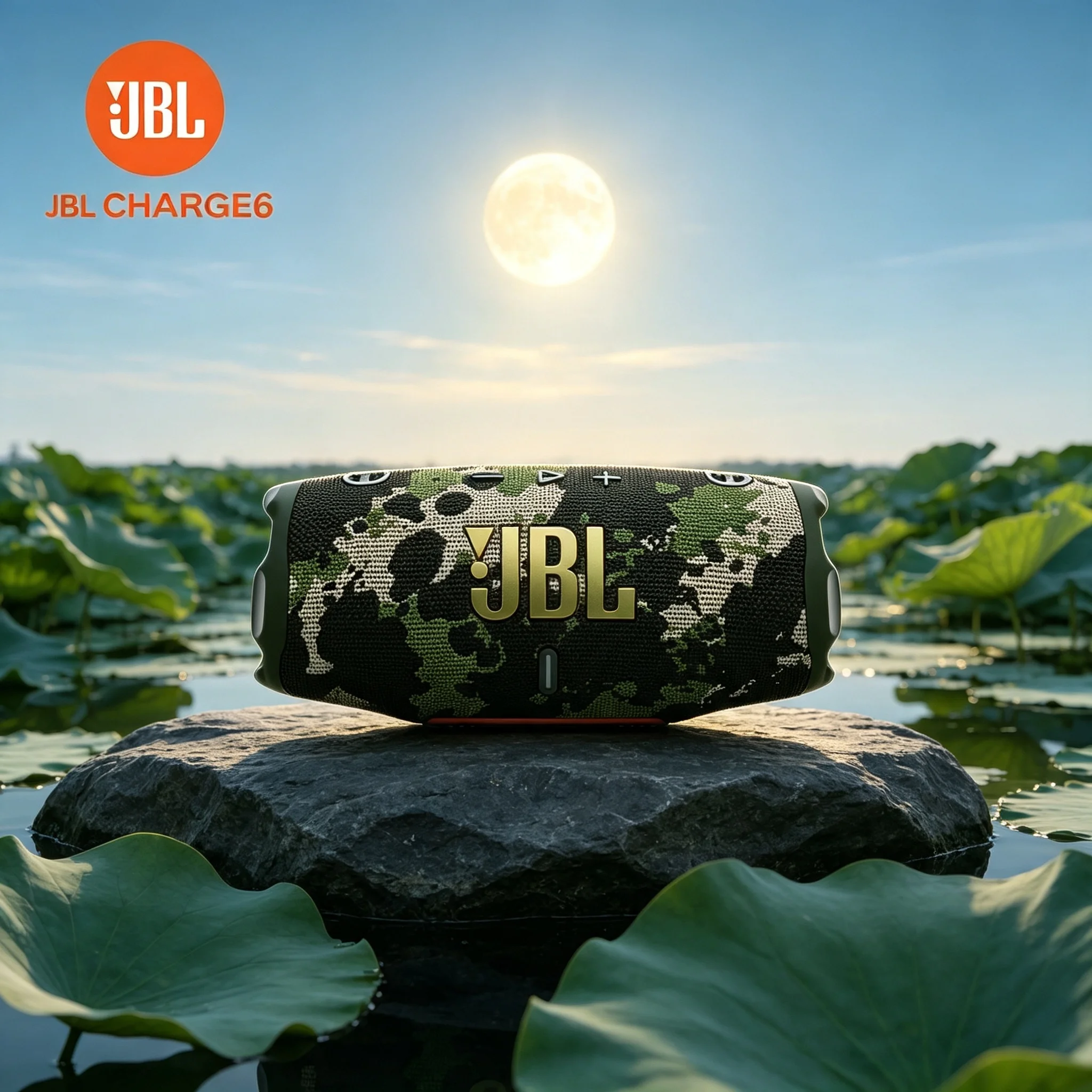 JBL CHARGE6 IP68 Waterproof Bluetooth Speaker, Built-in Power Bank, 28H Playtime, AI Sound Boost, Outdoor Camping Travel Audio
