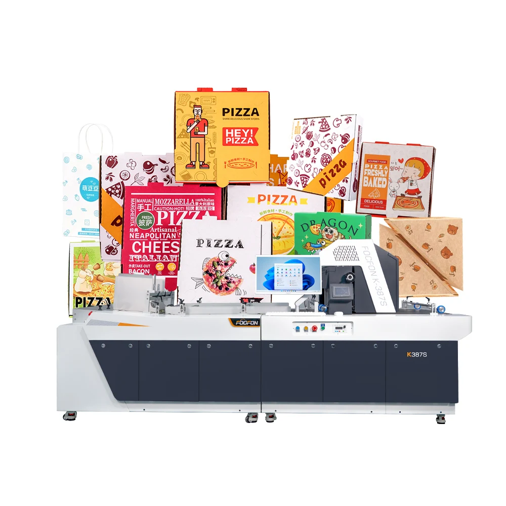 New Single Pass Desktop Digital Printer For Paper Bags Cups Pizza Boxes Full Automatic 1 Year Warranty 10-40m/min