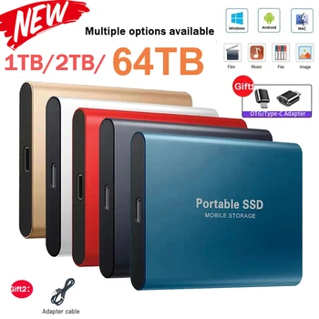 1TB harici sabit Disk 2TB yüksek hızlı sabit Disk USB3.1 tip-c katı hal sürücü depolama diskleri dizüstü bilgisayarlar/masaüstü/Mac/telefon