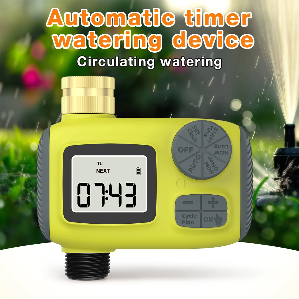 

Automatic Watering Timer 1/2/3/4 Outlets Irrigation Water Timer Independent Programming Watering System for Outdoor Garden Lawn