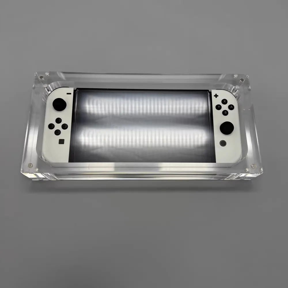 Für Nintendo Schalter OLED Für NS OLED Hohe Transparenz Acryl Magnetische Abdeckung Display Box Fall Shell