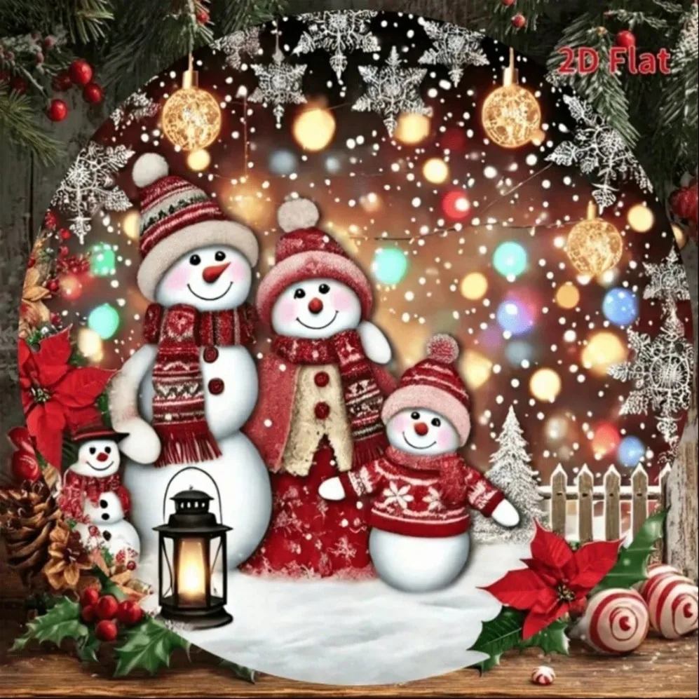 

Vintage Holiday Metal Wall Art With Winter Scene, Suitable For Home And Patio Decor - Perfect For Christmas ，living room decor