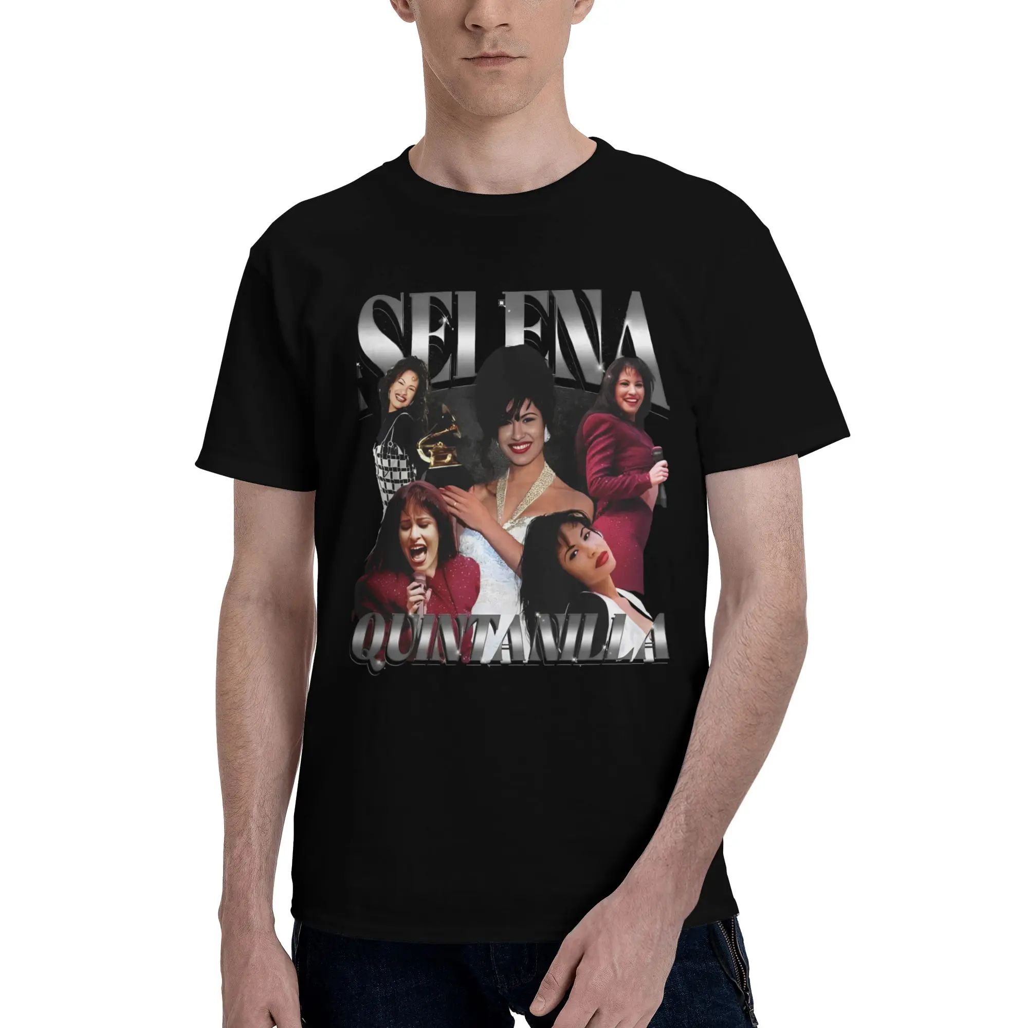 New Arrival Selena Quintanilla Vintage Collage  T Shirt For Unisex  Pure Cotton Tee Shirt Short Sleeve Tops