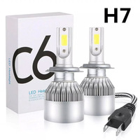 C6 car led headlights H4 H7 H11 9005 9006 7600LM 36W LED Car Headlight Hi / Lo Beam Light Bulbs colour 6000K