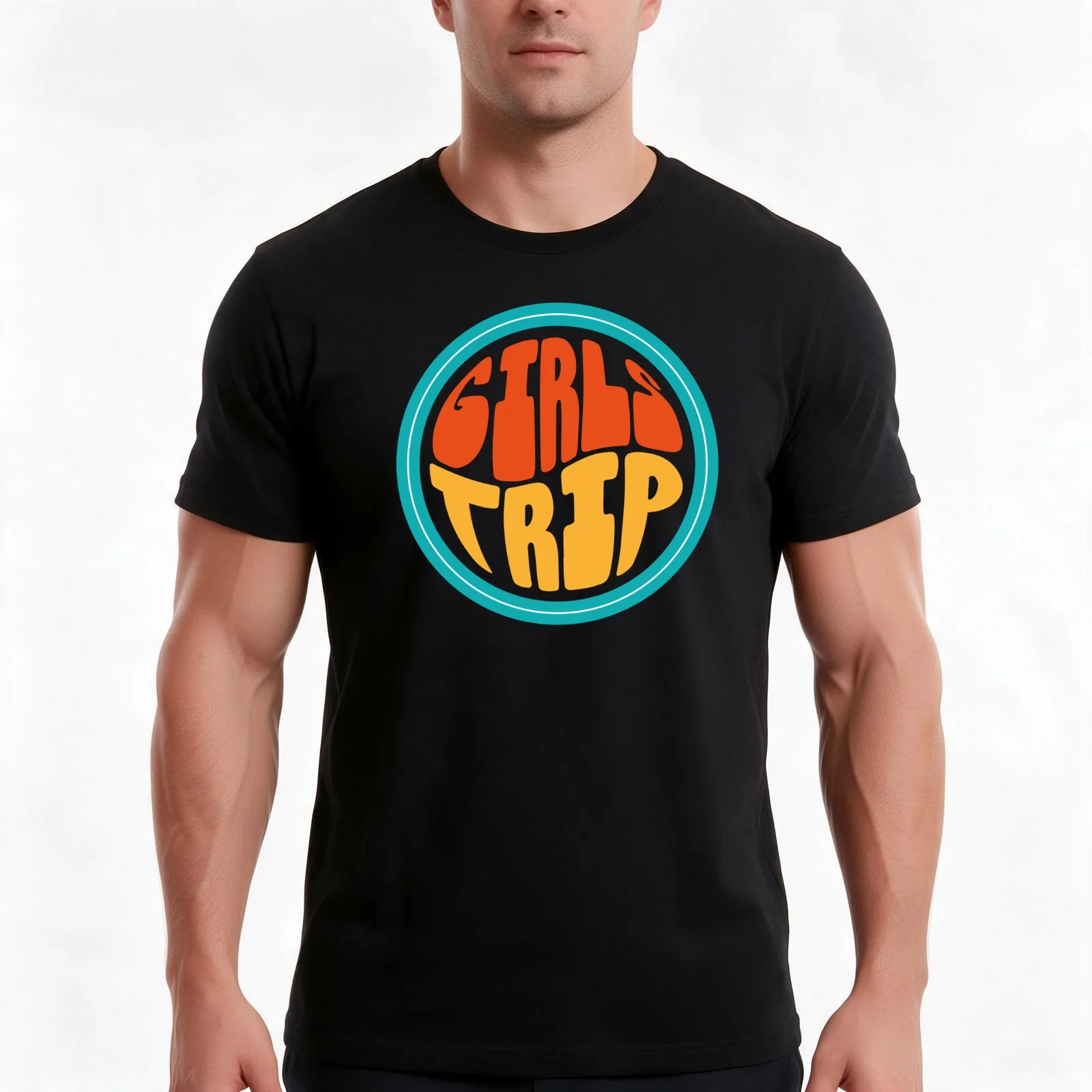 Girls Trip 2023 T-Shirt, Summer Casual Cotton Tee, Oversized Streetwear Tops, Vintage Graphic Print, Loose Fit Short Sleeve