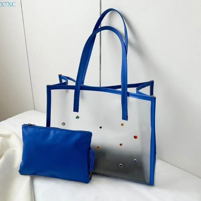 X7XC Versatile Transparent Shoulder Bag Perfect for Beach Getaways Daily Commutesand