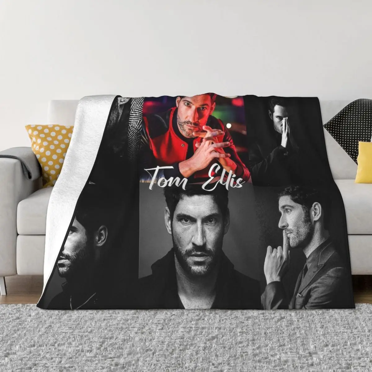 

Tom ellis Throw Blanket Thins Soft Plush Plaid warm for winter fluffy Blankets