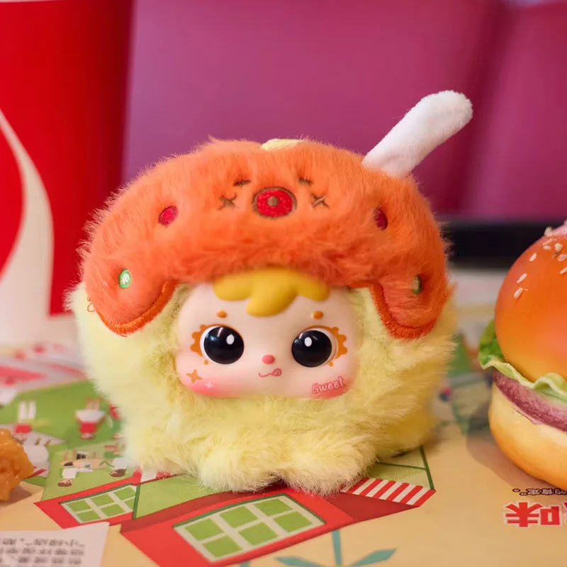 

New Three Little Hair Fried Shrimp Plush Blind Box Cute Doll Handmade Backpack Pendant Suitable Birthday Gift for Best Friends