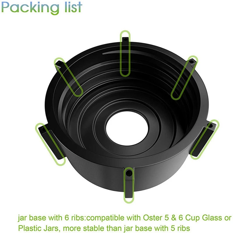 قطع غيار للخلاطات أوستر وأوستريزر ، جرة ، بريميوم ، أسود ، 4902-003 ، 2 قطعة