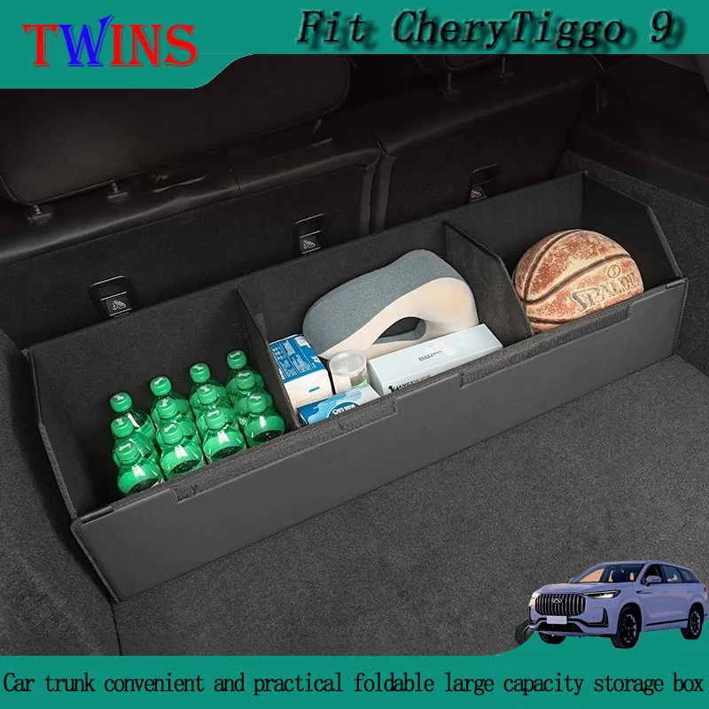 Fit for Chery Tiggo 9 Cars Trunk Convenient and Practical Foldable Large Capacity Storage Box Automobile Interior Accessories