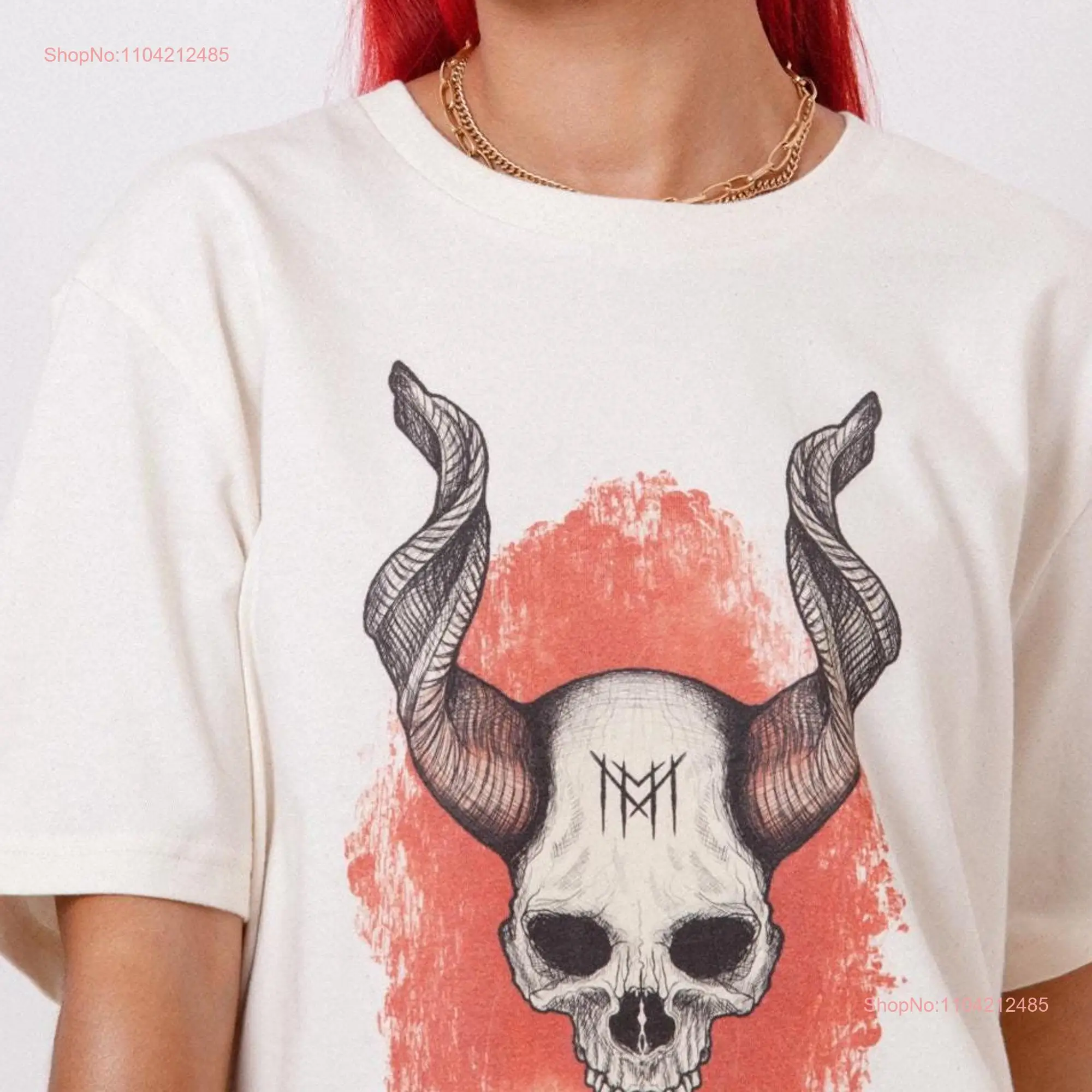 The Horned One T Shirt Demon Belzebuth Samael Lucifer Fallen Angel Gothic Fashion Otaku Devil Skull Totenkopf