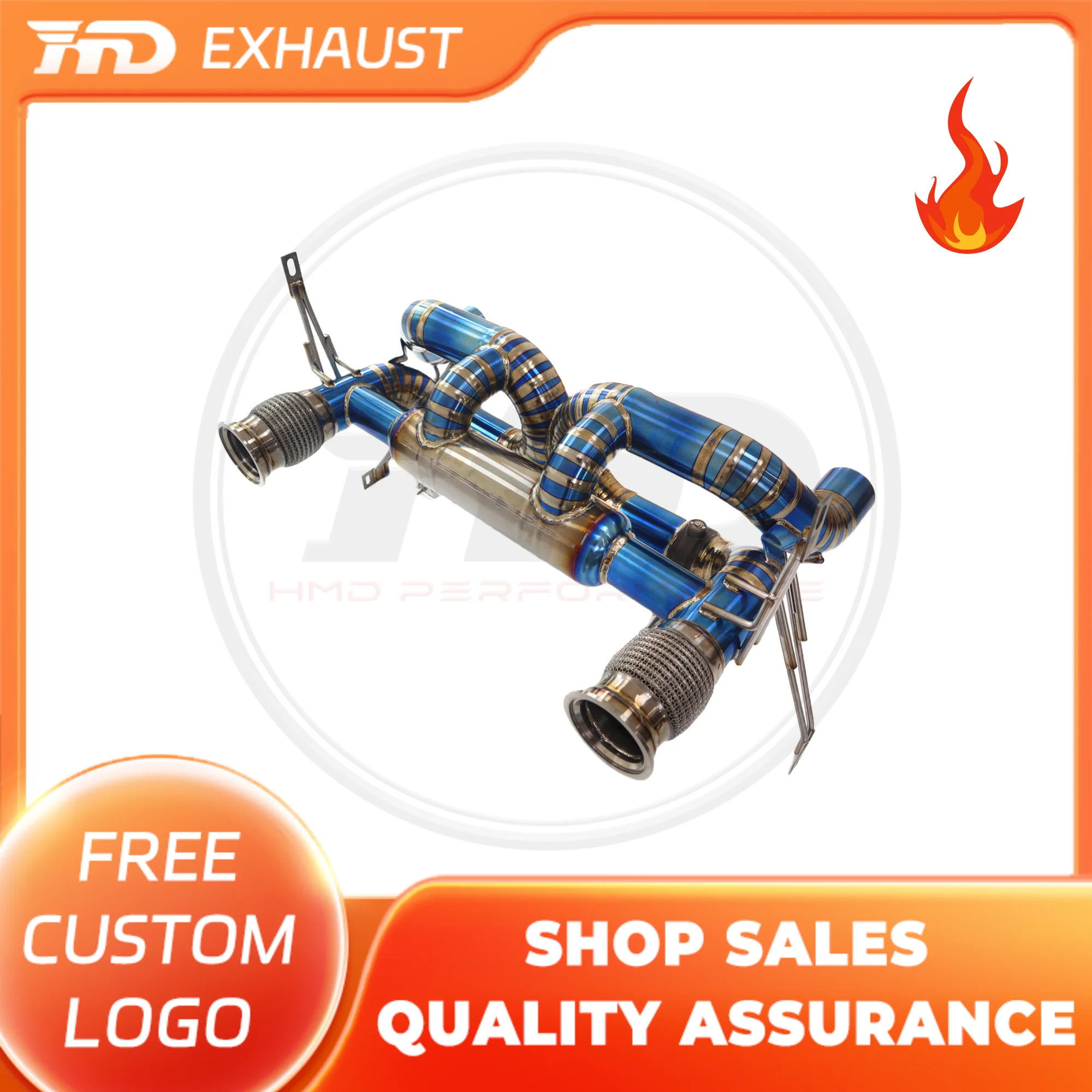 

HMD Hot sale items Titanium Exhaust System Performance Catback for Lamborghini Huracan EVO 5.2L 2019+ With valve