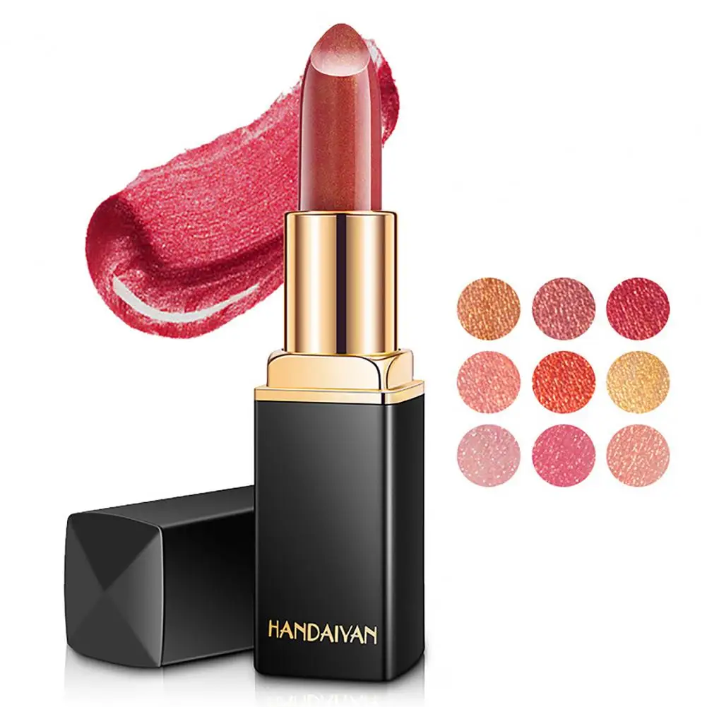 3.6g Lipstick Elegant Beauty Lipstick Gorgeous Mermaid Shining Metallic Pearlescent Color Changing Lipstick Lightweight