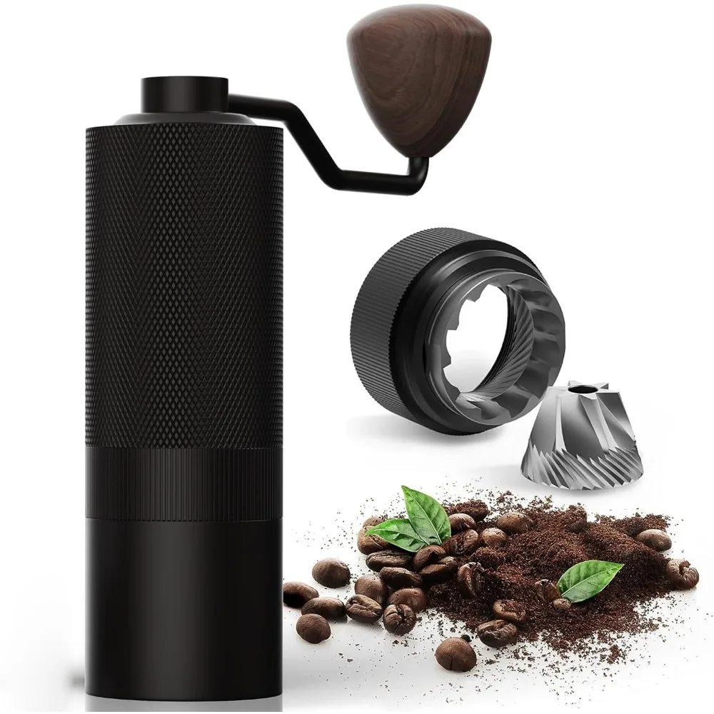 

Coffee Grinders with Stainless Steel Conical Burr, Internal Adjustable Setting & Double Bearing Positioning, Coffee Bean Grinder