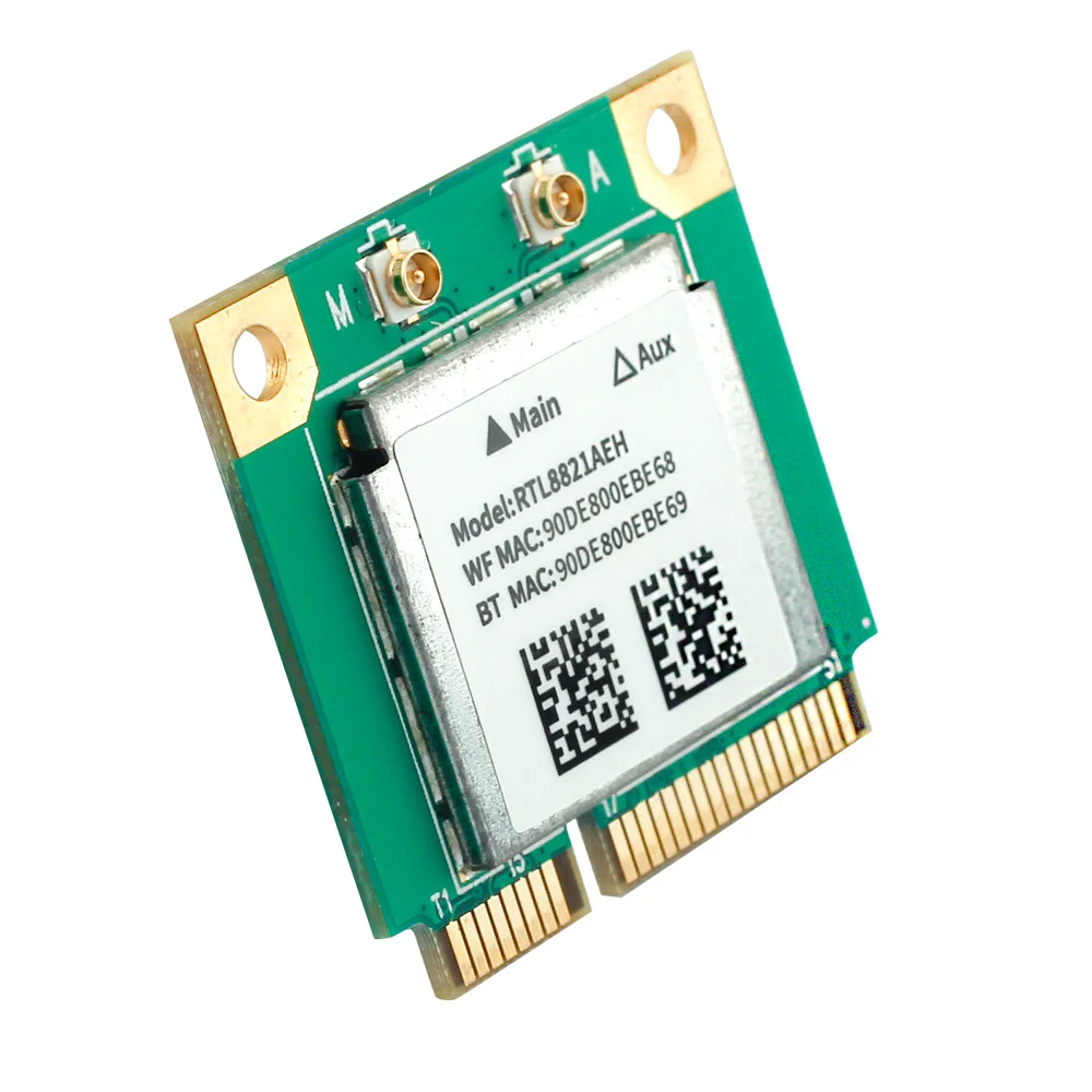 Dual Band Realtek RTL8821AEH AW-CB161H Wifi Wlan Card Bluetooth 4.0 Combo Wireless Half Mini PCI-E Adapter 433Mbps 802.11ac