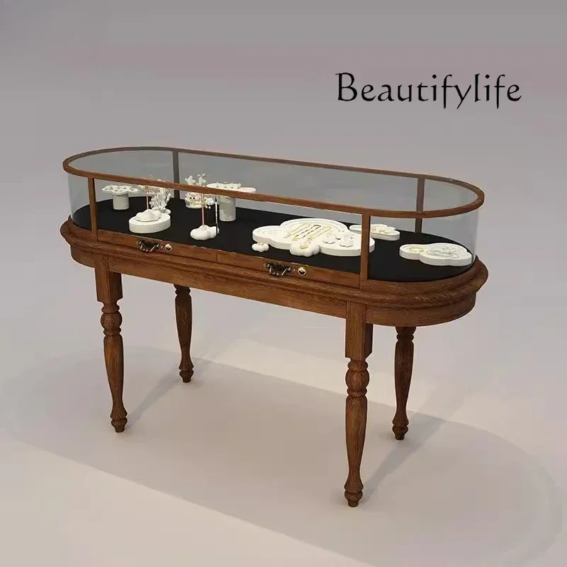 

jewelry glass display shelf cabinet middle island cabinet Jewelry store special display stand ring necklace pendant