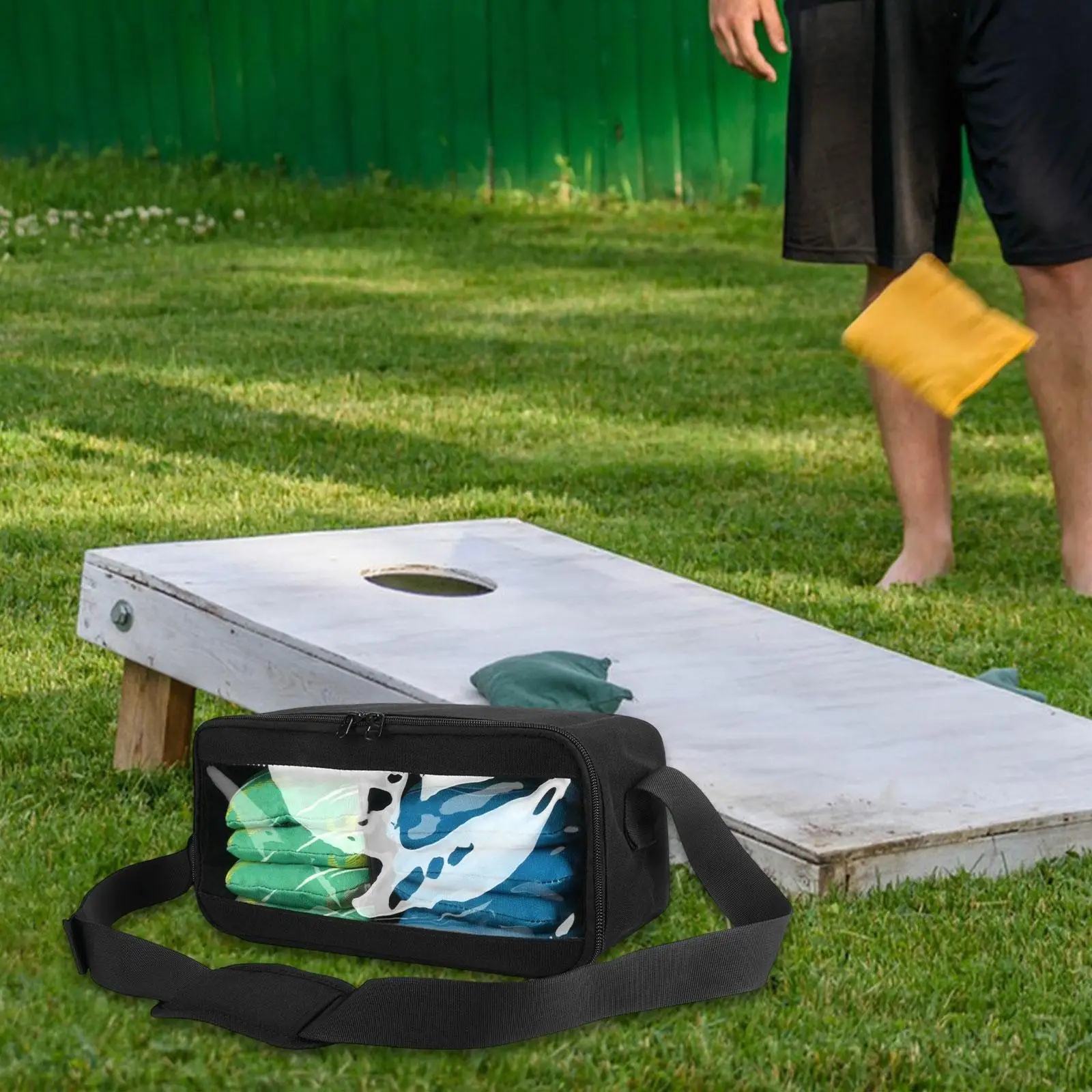 

Держатель для сумок Cornhole, сумка для сумки Cornhole с разделителем для семейного двора, сада, Cornhole Game, чехол для переноски фасоли Cornhole
