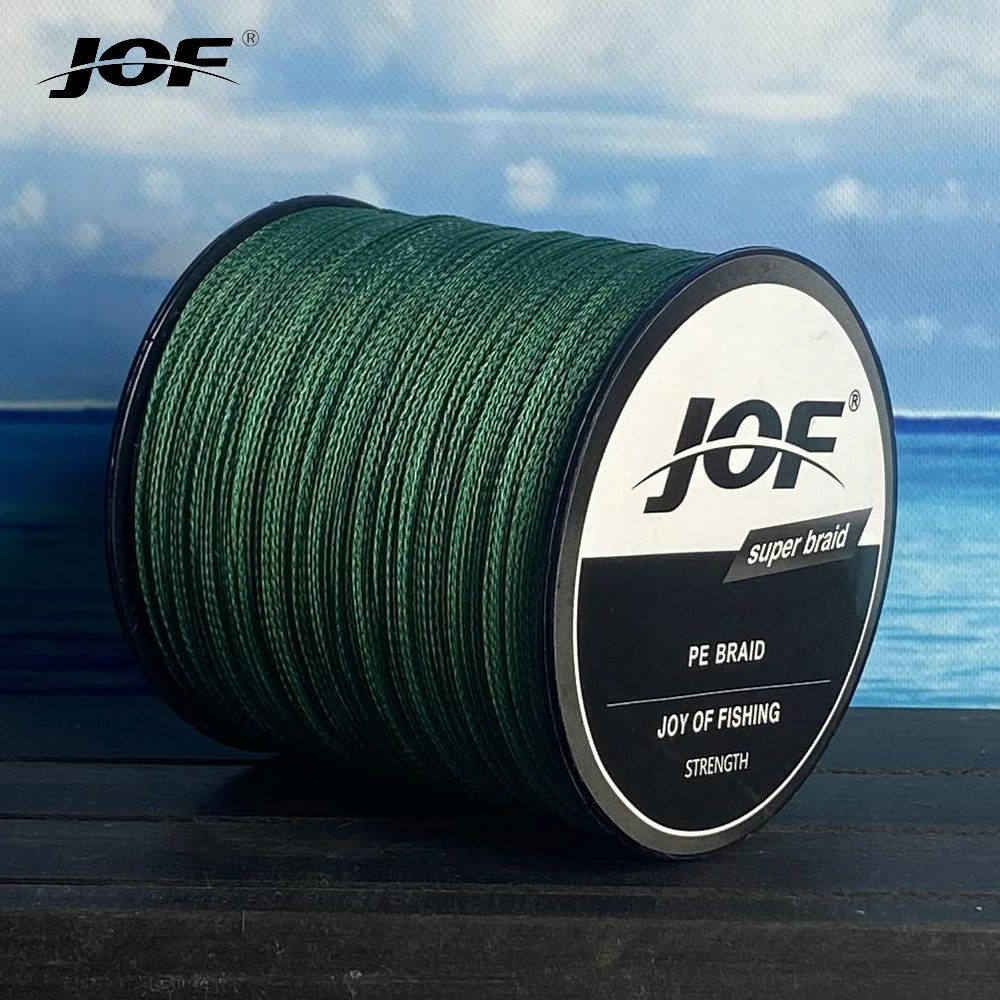 JOF Braided Fishing Line X8 150M 300M 500M Drag 20~100LB Multifilament Japanese PE Line for Bass Pike Carp Fishing Accessories