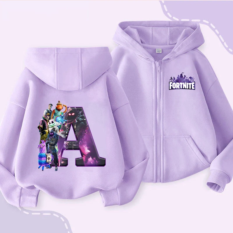 

2026 толстовки Fortnite, толстовка с капюшоном, детская одежда, игра Fortress Night, детский свитшот для девочек и мальчиков, толстовка на молнии, детские повседневные топы