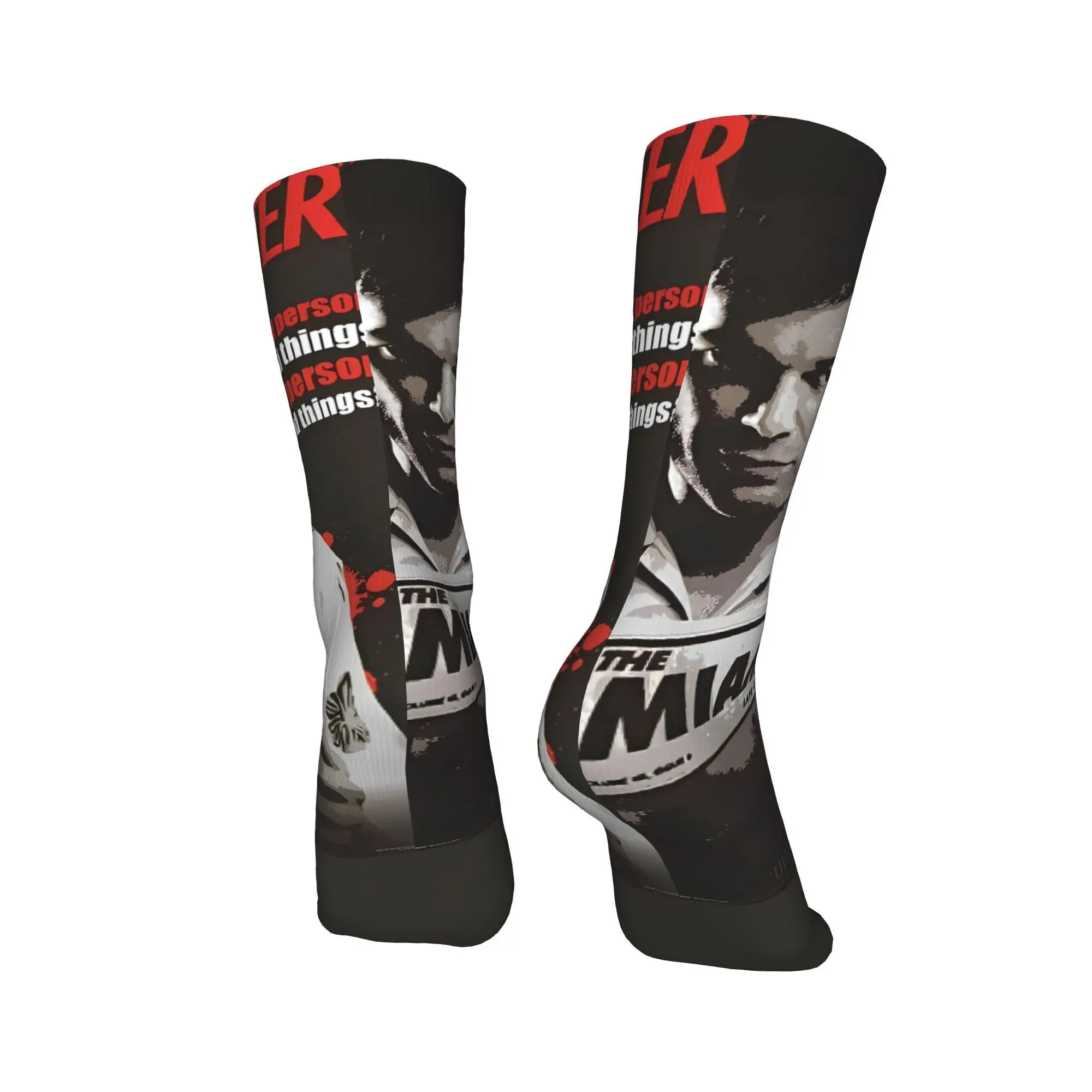 Dexter Morgan Show Tv الجوارب جوارب حديثة للجنسين الرجال لينة تنفس الجري جوارب رياضية الخريف مخصص المضادة للانزلاق الجوارب