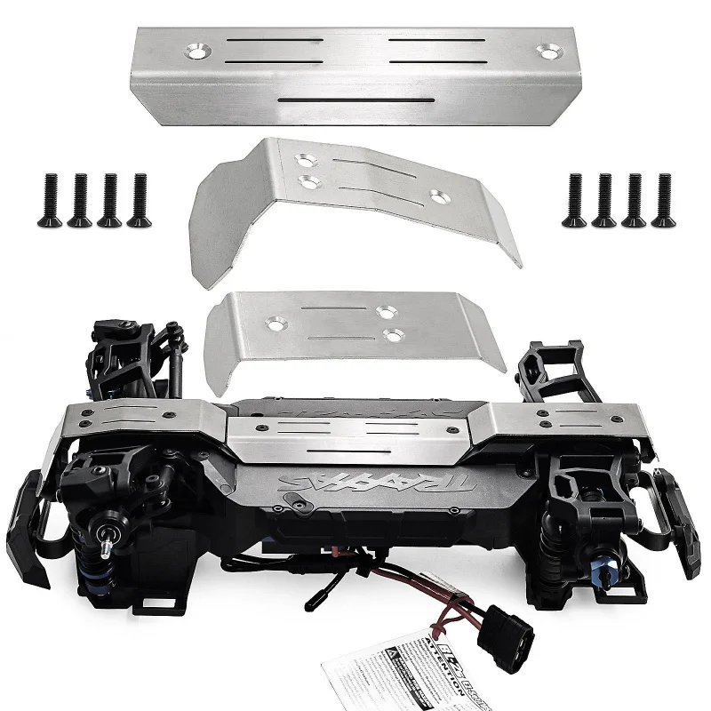 

Traxxas Mini Maxx Stainless Steel Chassis Skid Plate Front Rear Bumper Upgrade Parts Mini X