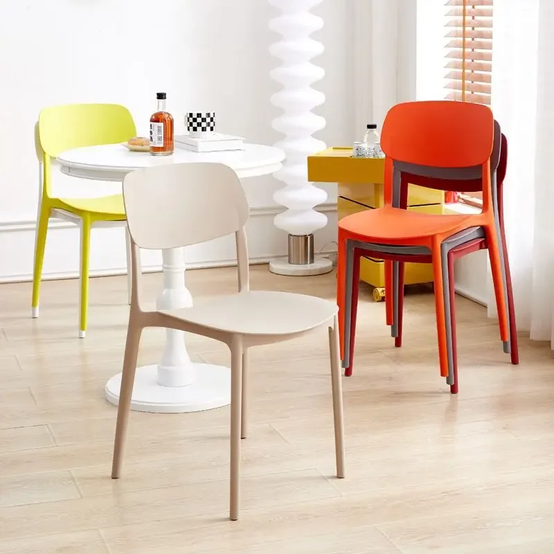 Rental House, Dormitory, Study, Chair Fashion, Simplicity, Household, Thickened, Plastic, Stool, Adult, Dining Table, Backrest