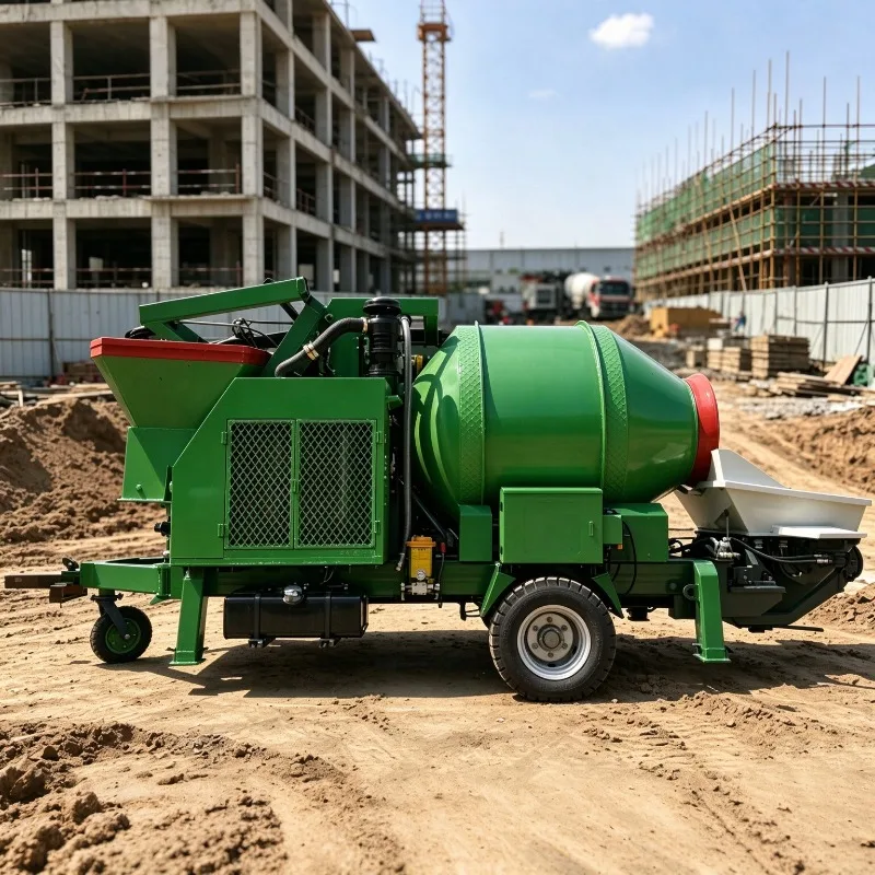 High Efficiency Diesel Concrete Pump Machine With Large Hopper And Enlarged Discharge Port Mobile Concrete Pump For Site