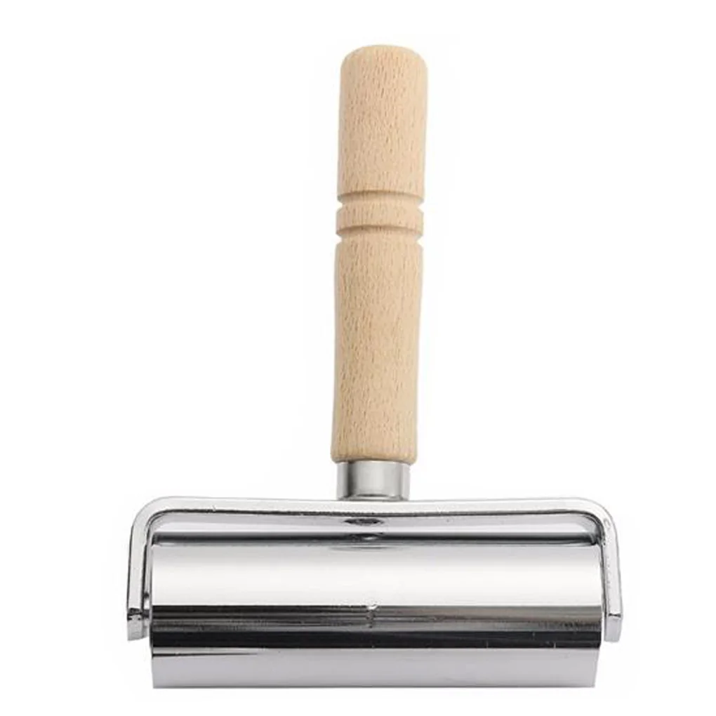 

Leather Edges Roller Handicraft DIY Handmade Crease Tool Leather Craft Roller with Wooden Handle, 60mm